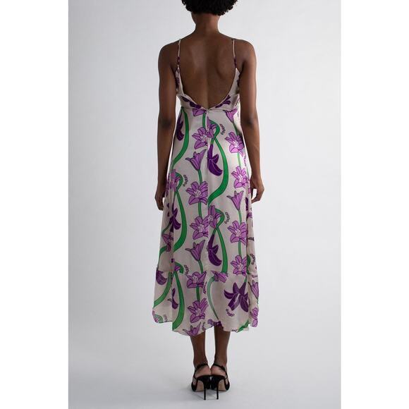 Purple & Green Floral Dress - Picture 2 of 5